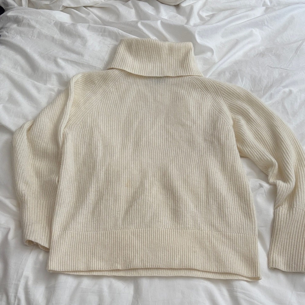 Quince Women's Cream Turtleneck Sweater